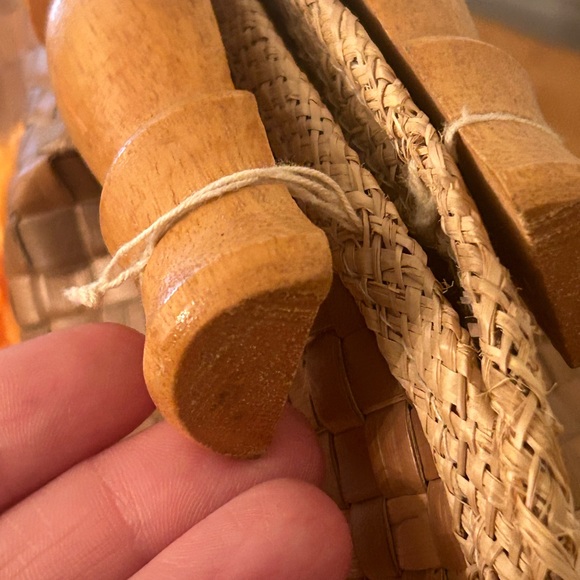 Vintage Cabana Straw Bag Purse Beach Vacation Multicolor - Picture 7 of 7